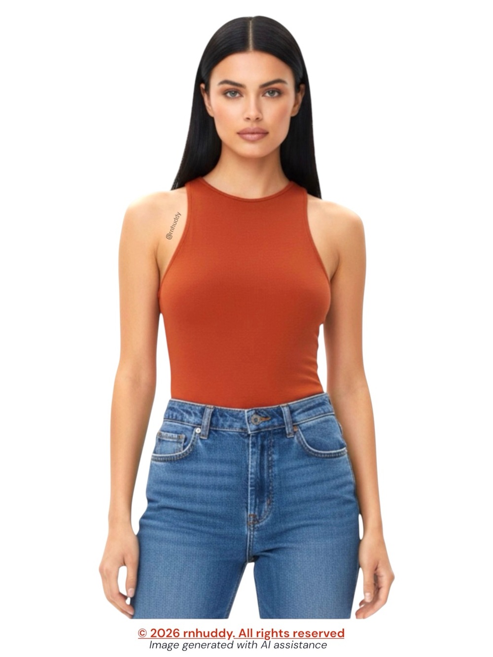 Babaton S burnt orange contour 90s bodysuit